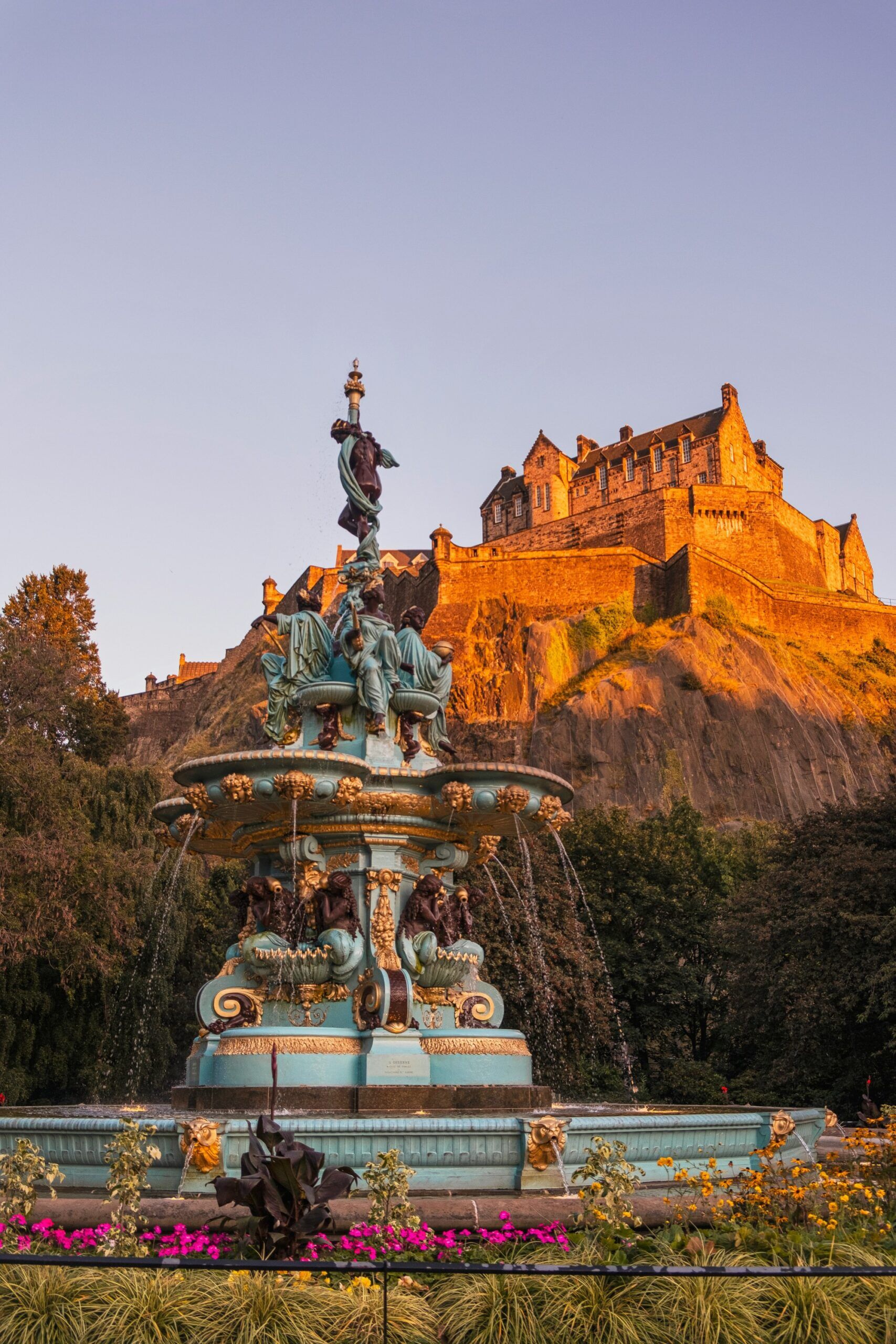 Edinburgh Castle Fountain Celtic Escape
